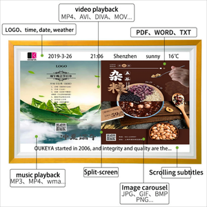 Cadre <span class=keywords><strong>photo</strong></span> numérique 43 pouces 4K Ultra HD avec horloge, prise en charge MP3 MP4, connexion Wi-Fi, écran mat anti-reflets, <span class=keywords><strong>application</strong></span> <span class=keywords><strong>gratuite</strong></span> - Product Image 5
