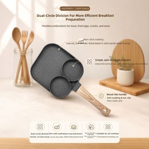 Sartén creativa para huevos fritos y tortillas, molde de cuatro orificios para huevos, molde para gofres, sartén antiadherente de aleación de aluminio para panqueques, apta para inducción. - Product Image 3