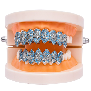 Nuovo Arrivo: Grillz da Denti da Uomo in Ottone, Stile Hip Hop, Completamente Tempestato di Zirconi - Product Image 5