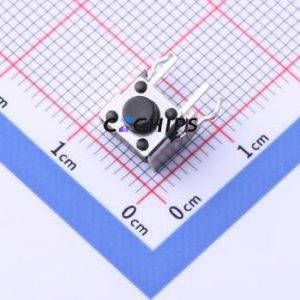 YTS-D009-2D Tactile Switch Through hole Component (THT) Switch Single Pole Single Throw Round Button 2.6N Right Angle Insert - Product Image 1