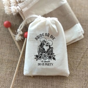 Bolsas <span class=keywords><strong>de</strong></span> Lona Personalizadas con Estampado <span class=keywords><strong>de</strong></span> Halloween 'Hasta que la <span class=keywords><strong>Muerte</strong></span> nos Separe', Bolsas <span class=keywords><strong>de</strong></span> Regalo Reutilizables y Duraderas para Fiestas - Product Image 6