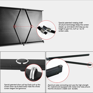 Écran de projection portable haute définition 4:3 de 50 pouces 4K blanc, mini écran de <span class=keywords><strong>table</strong></span>, petit écran de projection mobile pliable pour l'extérieur - Product Image 4