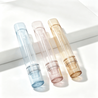 Tube de brillant à lèvres transparent coloré vide, contenant en plastique pour gloss, emballage cosmétique en PETG pour huile à lèvres avec bouchon à vis