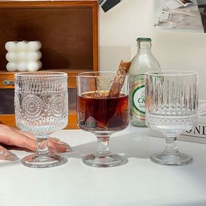 Short Foot Sun Flower Design Durable Glass Drinkware for Coffee Cold Brew Ice Latte Household Water Juice - Product Image 2