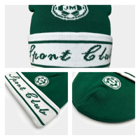 Maßgefertigte Hochwertige Fußball-Fan Winter Strickmütze 100% Baumwolle Jacquard Gestrickte Fußball-Beanies