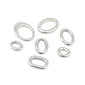 Anneaux fermés sans soudure en acier inoxydable Anno Jewelry, accessoires de bijoux DIY, connecteurs ronds et ovales, différentes tailles, finition lisse - Product Image 2