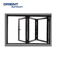 Fenêtre pliante horizontale Marché philippin Fenêtres pliantes en aluminium à coupure thermique Fenêtre pliante en aluminium de haute qualité