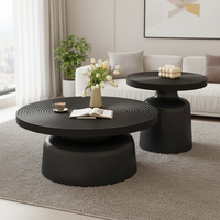 Ensemble de table basse moderne pour la maison, couleur crème, style minimaliste italien, design de table centrale pour le salon