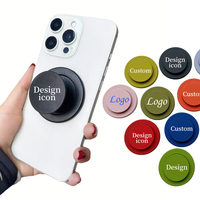 OEM Logo personnalisé couleur aimant rétractable poignée de téléphone conception motif forme support de téléphone pour iPhone pour Magsafe Finger Holder