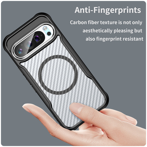 For Pixel 9 Pro Case, Trends Carbon <strong>Fiber</strong> Texture Magnetic Wireless Charging Shockproof Phone Cover for <strong>Google</strong> Pixel 8A 9 Pro XL - Product Image 5