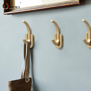Oukali personalizado Aleación de Zinc plata oro Negro Nórdico decorativo elegante armario cocina ganchos para abrigos gancho de Metal único - Product Image 3