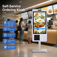 Kiosque de paiement en libre-service de 21,5 pouces avec écran tactile capacitif 10 points, terminal de commande, scanner QR, reconnaissance faciale, montage mural