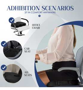 Bewalker mùa hè làm mát Gel tăng cường bộ nhớ bọt chống trượt Coccyx Ghế văn phòng miếng đệm chỉnh hình Gel Ghế đệm - Product Image 3
