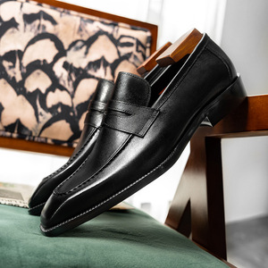 Chaussures pour hommes en cuir véritable luxueuses avec construction Goodyear pour une bonne adhérence Convient pour les occasions décontractées, de mariage et professionnelles - Product Image 2