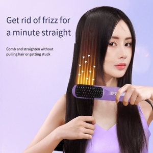 Wireless Hair Brush Straightening Fast <b>Heating</b> <b>Comb</b> USB Charge Hair Curling Dryer Brush Hair Styling Tools - Product Image 5
