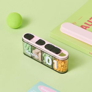 Simplify 4-Compartment <b>Metal</b> Organizer Everyday 4-<b>Grid</b> Pill Box With Customized Color & Logo - Product Image 4