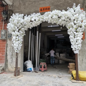 Árbol Artificial de <span class=keywords><strong>flores</strong></span> de cerezo con marco de hierro, decoración de boda hecha a mano - Product Image 3