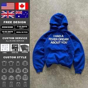 ผู้ผลิตเสื้อฮู้ดดี้ผู้ชายแบบกำหนดเอง เนื้อผ้าหนา 100% คอตตอน 500 กรัมต่อตารางเมตร ทรงโอเวอร์ไซส์ ผ้าเฟรนช์เทอร์รี่ สำหรับผู้ชาย - Product Image 2