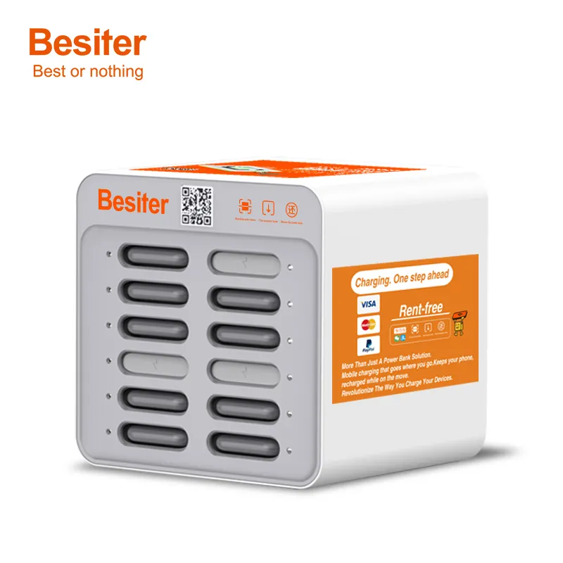 Besiter Sharing Power Bank Station Fabrik 12 Slots Vermietung Power Bank Station Quelle Hersteller