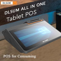 SUPER ÉCONOMIE !! Système de point de vente tactile 11,6 pouces tout-en-un avec imprimante thermique de reçus 80 mm, terminal de point de vente intelligent pour Windows