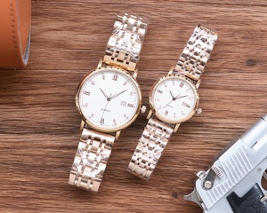 Montres-bracelets à quartz pour couple, bracelet en acier inoxydable, chiffres romains, montres décontractées pour le quotidien, le bureau, les déplacements, les occasions spéciales, Omegaes - Product Image 6