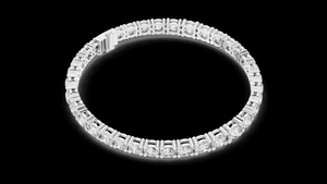 Bracelet éternité en diamant argenté en or 14K ou 18K Diamants cultivés en laboratoire certifiés IGI Bijoux élégants et étincelants pour femmes - Product Image 2
