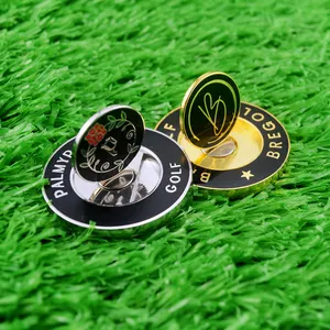 Customized DIY Iron Zinc Alloy Metal Magnetic Poker Chip Enamel Golf Ball Marker Coin