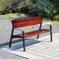 Nouveau design extérieur banc en wpc bancs de parc chaise extérieure en métal avec accoudoirs pour centre commercial