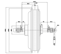 CZJB-205-35 48V 1000W moteur de vélo électrique décrochage 135mm arrière Ebike moteur de moyeu sans engrenage