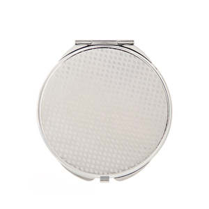 Round Compact <b>Mirror</b> Blank Electroplated Metal Frame Double-Sided Folding Pocket Makeup <b>Mirror</b> For DIY - Product Image 6