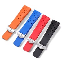Bracelet de montre en silicone respirant de 22 mm pour bracelet F1 CAZ201 WAZ2113 CAZ1010 Boucle à ardillon souple