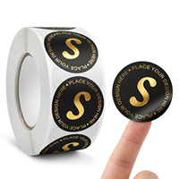Autocollants personnalisés avec logo, dorure à chaud, pour cosmétiques, shampooings, étiquettes rondes en rouleau, étiquettes imperméables en vinyle transparent pour bouteilles
