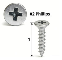 Vis autotaraudeuses à tête plate profil bas en acier inoxydable 201, vis à tête fraisée Phillips pour l'assemblage de matériaux fins