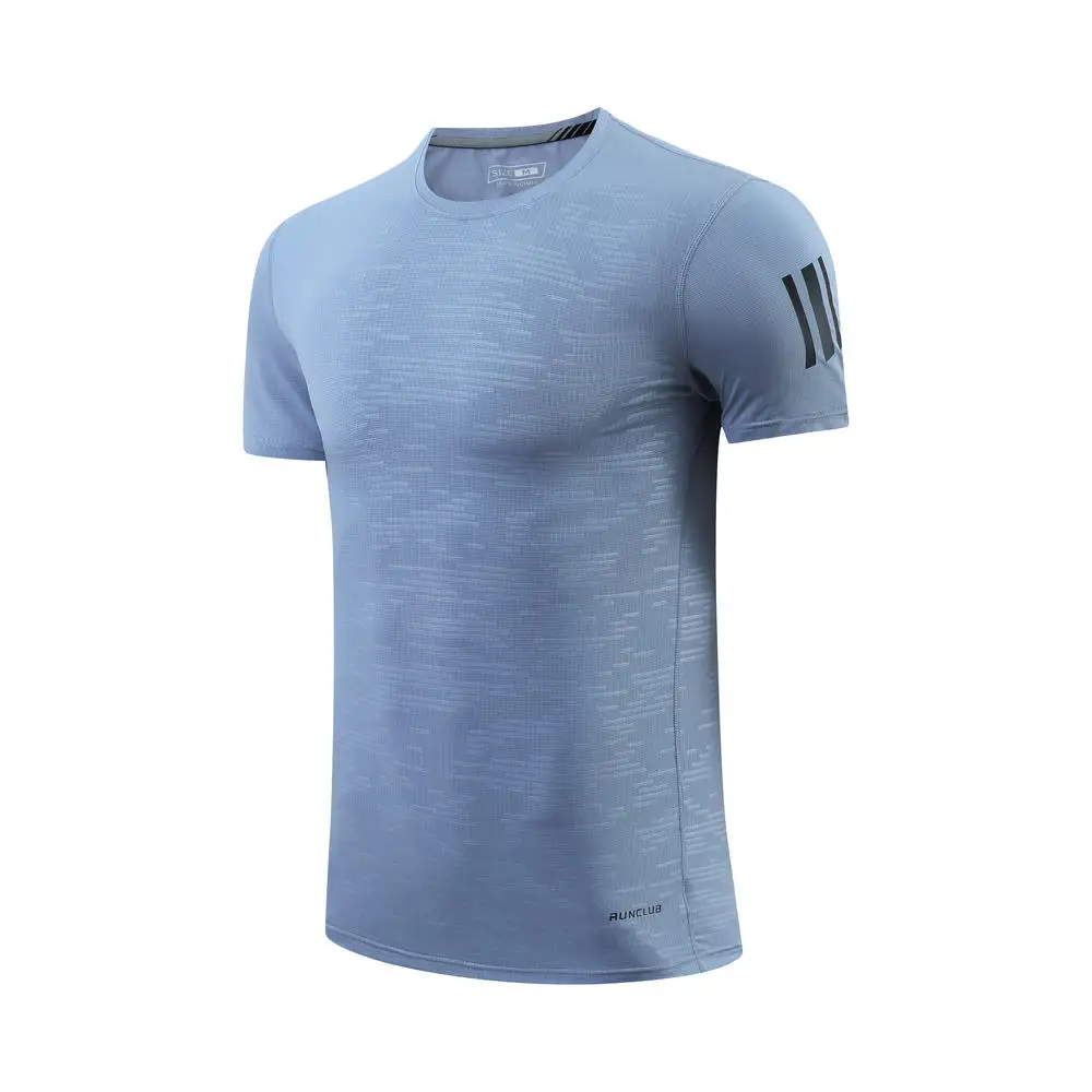 Quick Dry custom logo Sports Polyester Fitness Workout Active Wear Men's T-shirts Wholesale Mens Gym clothing Elastane T Shirts