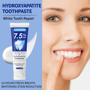 Dentifrice blanchissant à l'acide hyaluronique à la menthe biologique naturelle, haleine fraîche, réduit la plaque bactérienne buccale - Product Image 3