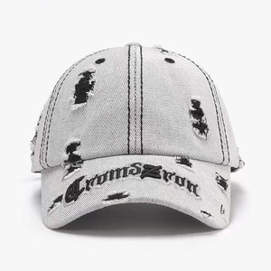 Gorra de Béisbol de Moda Bordada con Letras Desgastadas Retro Lavadas con Bloques de Color de Primavera Personalizada al por Mayor - Product Image 2