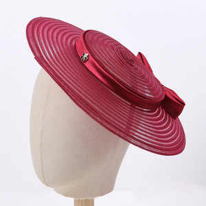Sombreros de Ala Ancha Estilo Británico con Diadema y Lazo para Mujer, Elegantes Sombreros de Boda, Estilo Kentucky - Product Image 3