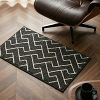 Tapis d'entrée moderne à boucles, séchage rapide, antidérapant, imperméable, écologique, anti-salissures, pour porte d'entrée