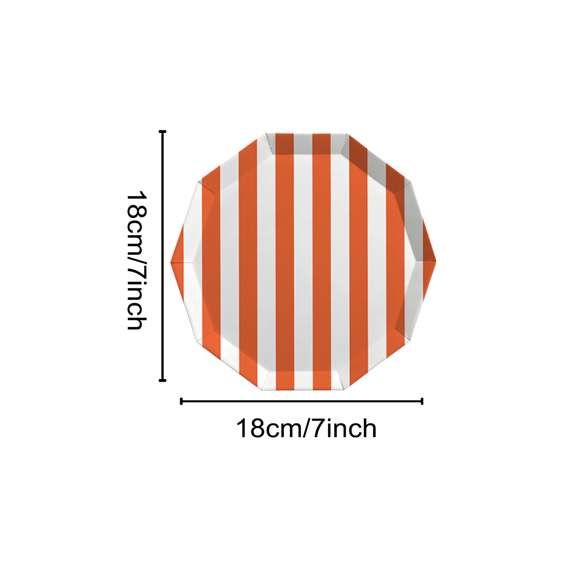 orange 7 inch plates