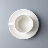 Ensemble de tasses en porcelaine blanche pour restaurant, 250 ml, 230 ml, café, thé, soucoupe, design classique européen moderne, respectueux de l'environnement
