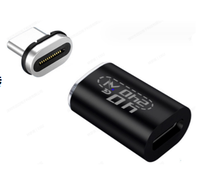 Adaptateur magnétique USB-C vers USB-C 24 broches 100W 20V 5A à charge rapide en alliage d'aluminium pour MacBook Pro Samsung pour ordinateur portable/téléphone
