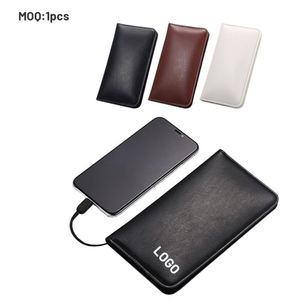 Cargador Portátil Inalámbrico de Cuero con Precio de Fábrica, Power Bank para Empresas - Product Image 2