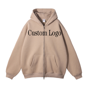Evertop-Cárdigan con Cremallera para Hombre y <span class=keywords><strong>Mujer</strong></span>, Cárdigan Inalámbrico de Talla Grande con Logotipo Personalizado, Sudadera con Capucha, Tejido de Terry Transpirable, Corte Holgado - Product Image 1