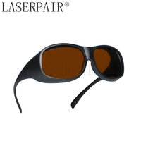 Lunettes de sécurité laser certifiées CE EN207, 532 nm 1064 nm OD 5+ 22 % de transmission, protection oculaire laser, lunettes de protection pour laser YAG 2 lignes