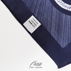 Khăn choàng lụa vuông được thiết kế tùy chỉnh cho phụ nữ phong cách thời trang in kỹ thuật số đa chức năng Hijab tất cả các mùa - Product Image 2