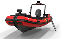 Perahu Karet Semi-Rigid RIB Pesanan Pabrik dengan Desain Stabil, 4 Ruang Udara & Kapasitas 8 Orang untuk Perairan Laut