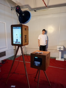 ตู้ถ่ายรูปไม้โอ๊คสองด้าน พร้อมหน้าจอสัมผัส 18.5 นิ้ว สำหรับ <span class=keywords><strong>iPad</strong></span> พร้อมตู้ครอบกล้อง DSLR และเครื่องพิมพ์ - Product Image 5