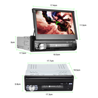 Lecteur MP5 pour voiture avec écran rétractable de 7 pouces, type C, style Android, GPS, WiFi, Bluetooth, radio stéréo, prix direct usine