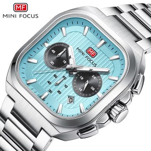 Reloj de Hombre <span class=keywords><strong>MF</strong></span> MINI FOCUS 0622G, Nuevo, Caja Cuadrada, Multifuncional, de Cuarzo, con Luz Nocturna y Correa de Acero - Product Image 1