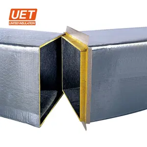 used for residential construction acoustic insulation HVAC system thermal insulation glass wool duct panel or board